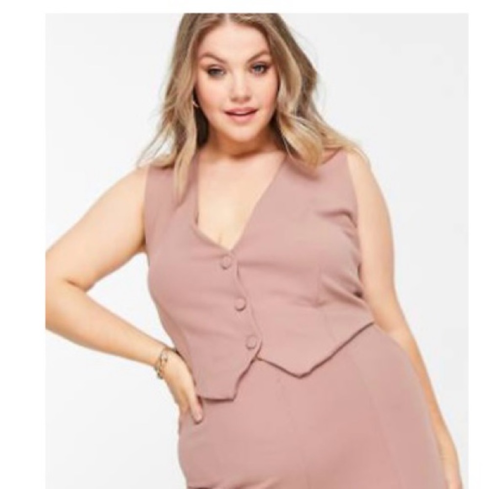 Blush Jersey Suit vest